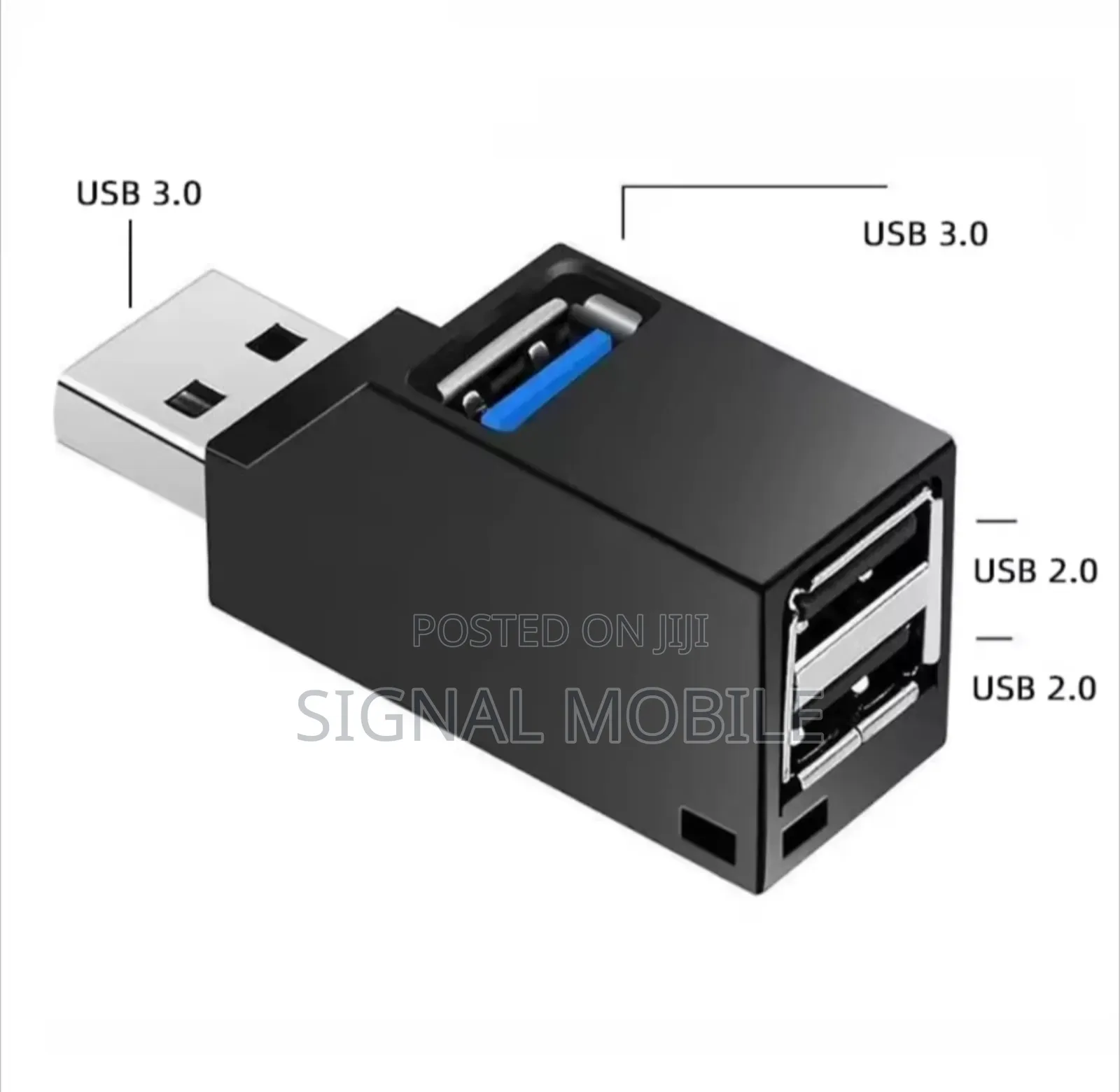 Usb 3.0 Hub Adapter Extender Mini Splitter Box 3 Ports