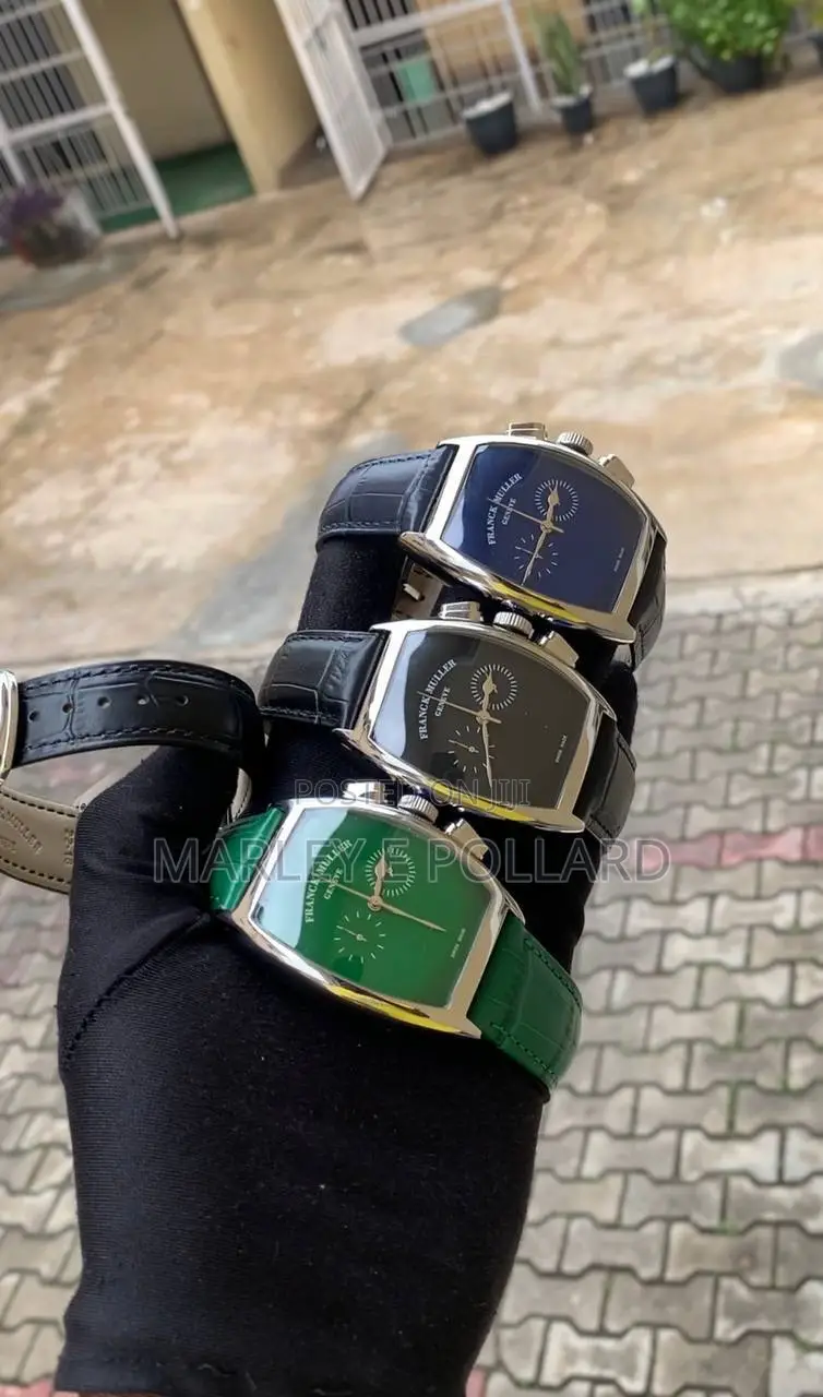 Frank Muller Black Quartz Wristwatch