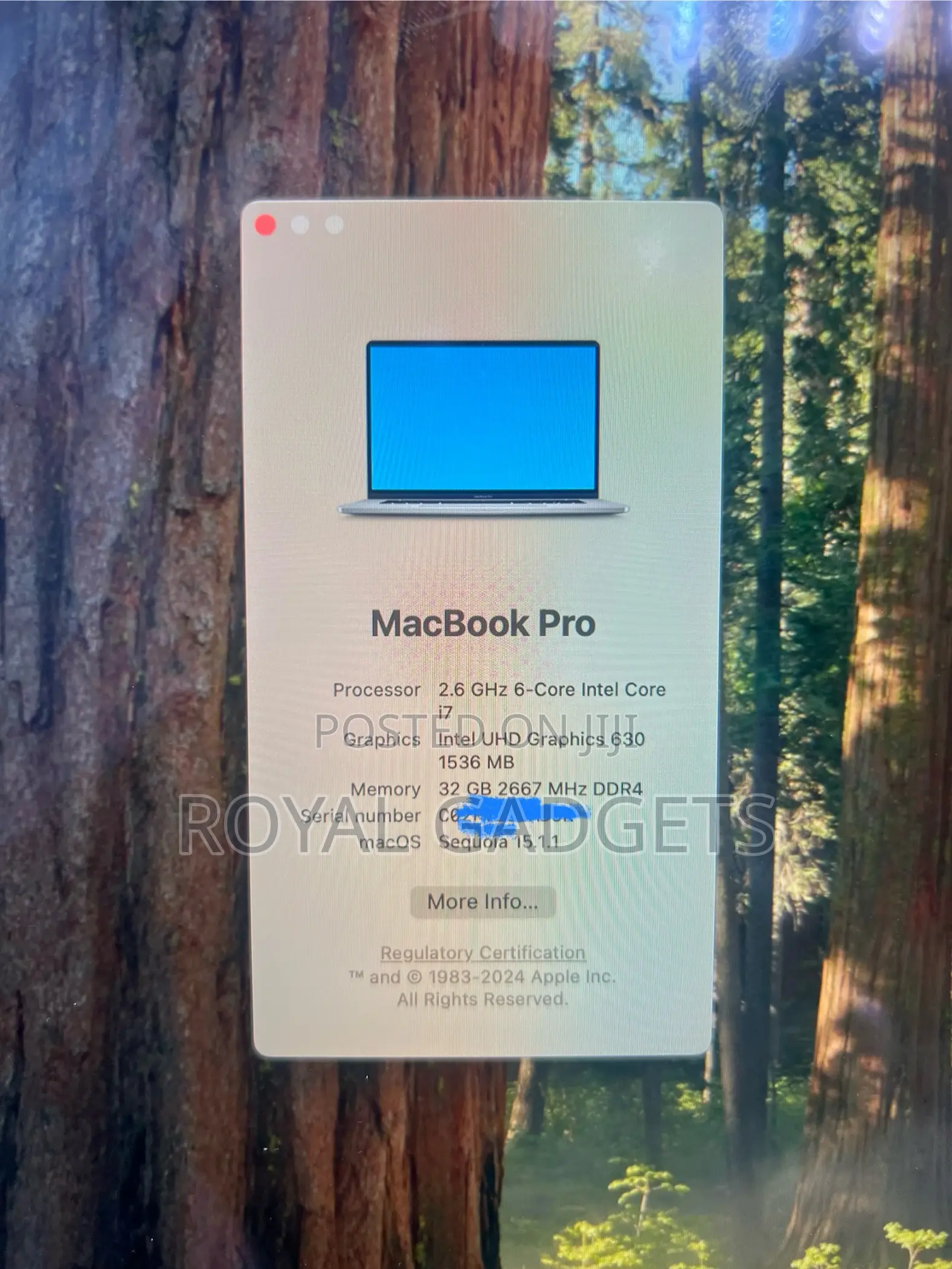 Laptop Apple MacBook Pro 2019 32GB Intel Core i7 SSD 1T