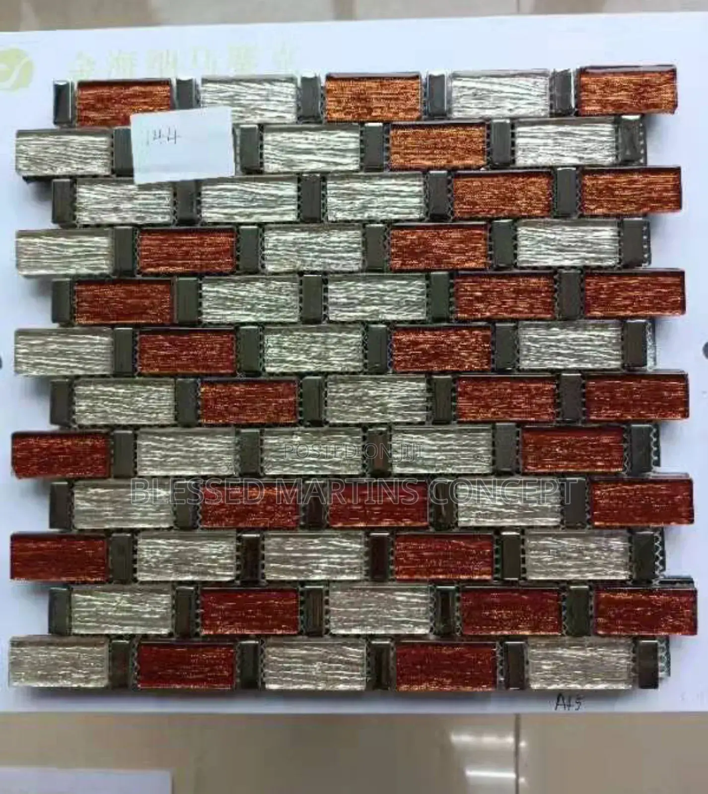 Classic Glass Mosaic, Wall Pillar, Interior/Outside Wall