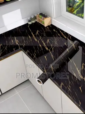 Marble Granite Cabinet Wallpaper for Kitchen