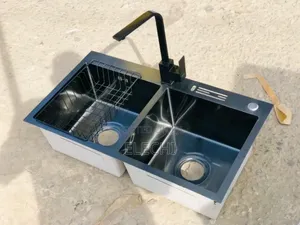 Double Bowl Kitchen Sink Black