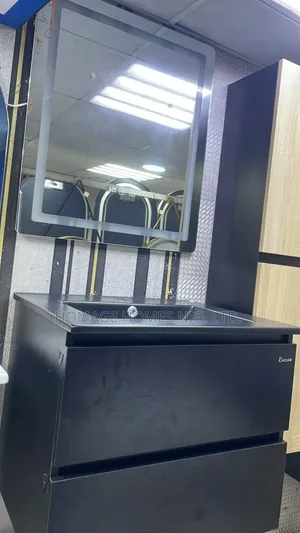 Black Suspened Cabinet Wit Basin Nd Led Mirror