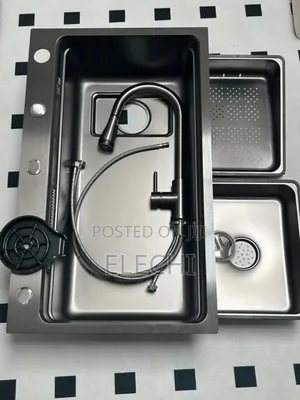 Multiple Function Black Kitchen Sink