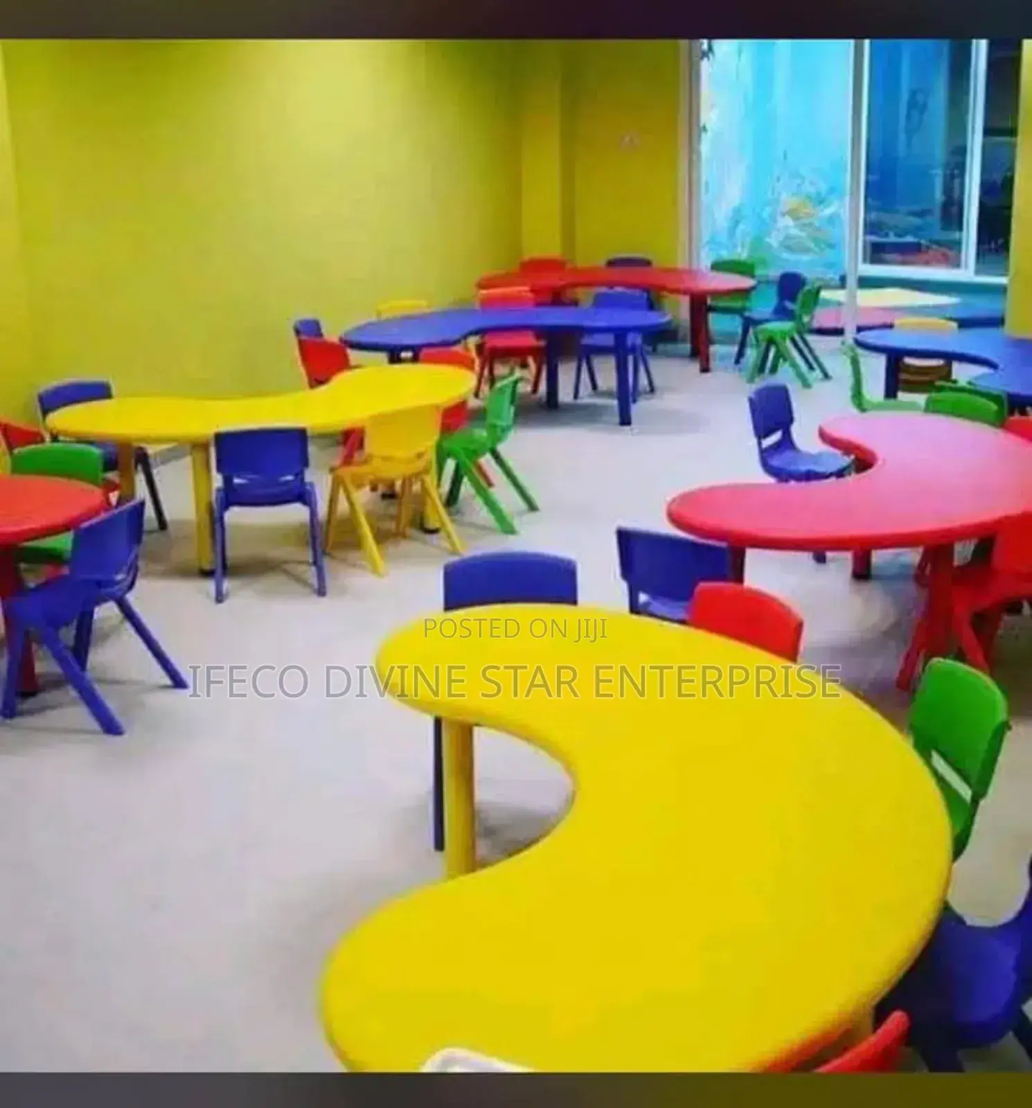Moon Shaped Table for Nursery Section