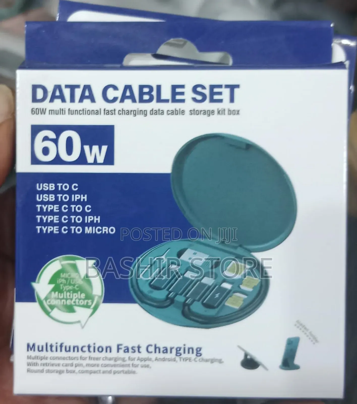 60w Multifunction Fast Charging Data Cable Set,