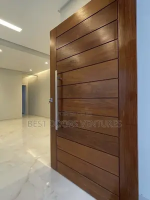 5ft by 7ft Pivot Security Door Wooden Finishing Series 09