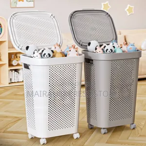 Laundry Basket With Wheels and Handle 