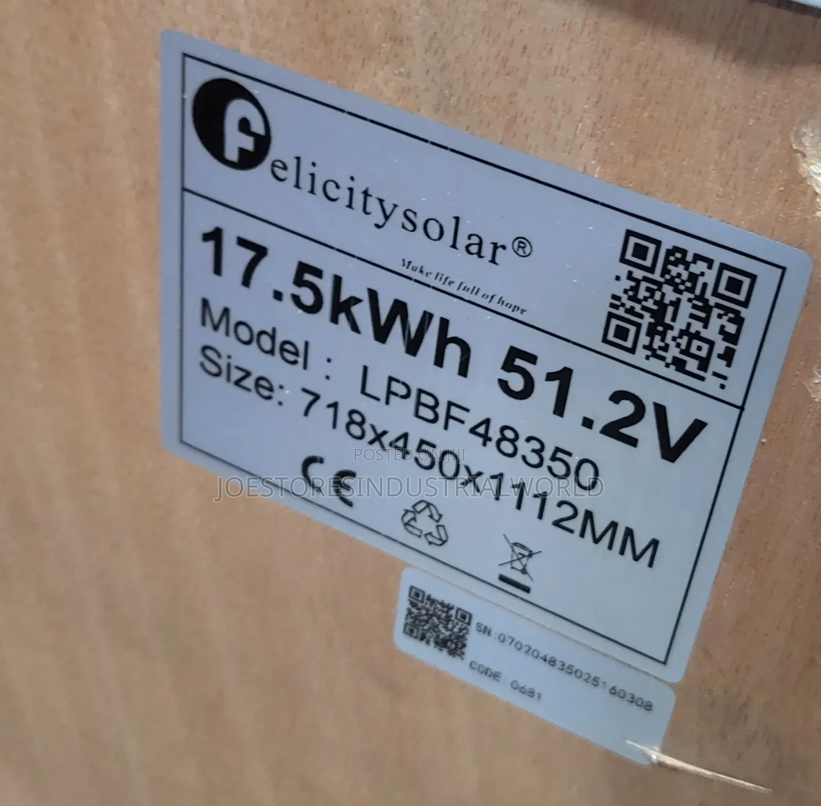 Felicity 17.5kwh Lithium Battery