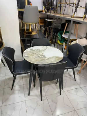 Quality Marble Round Dining Table With Chairs