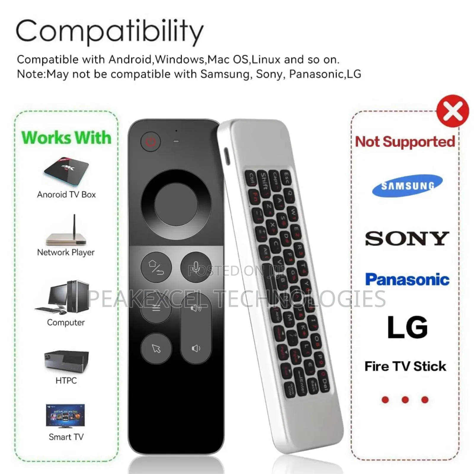 Wechip W3 Air Mouse 4-in-1 W3 Voice Remote