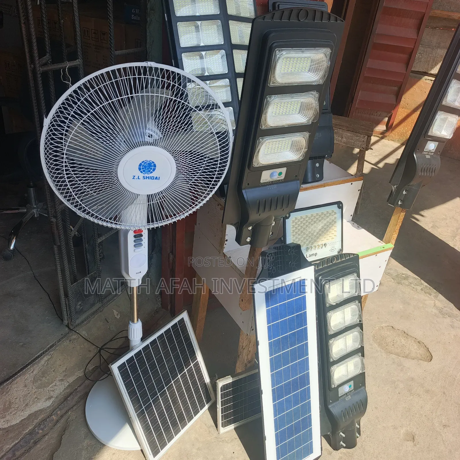 Solar Chargeable Outdoor Lights and Fans