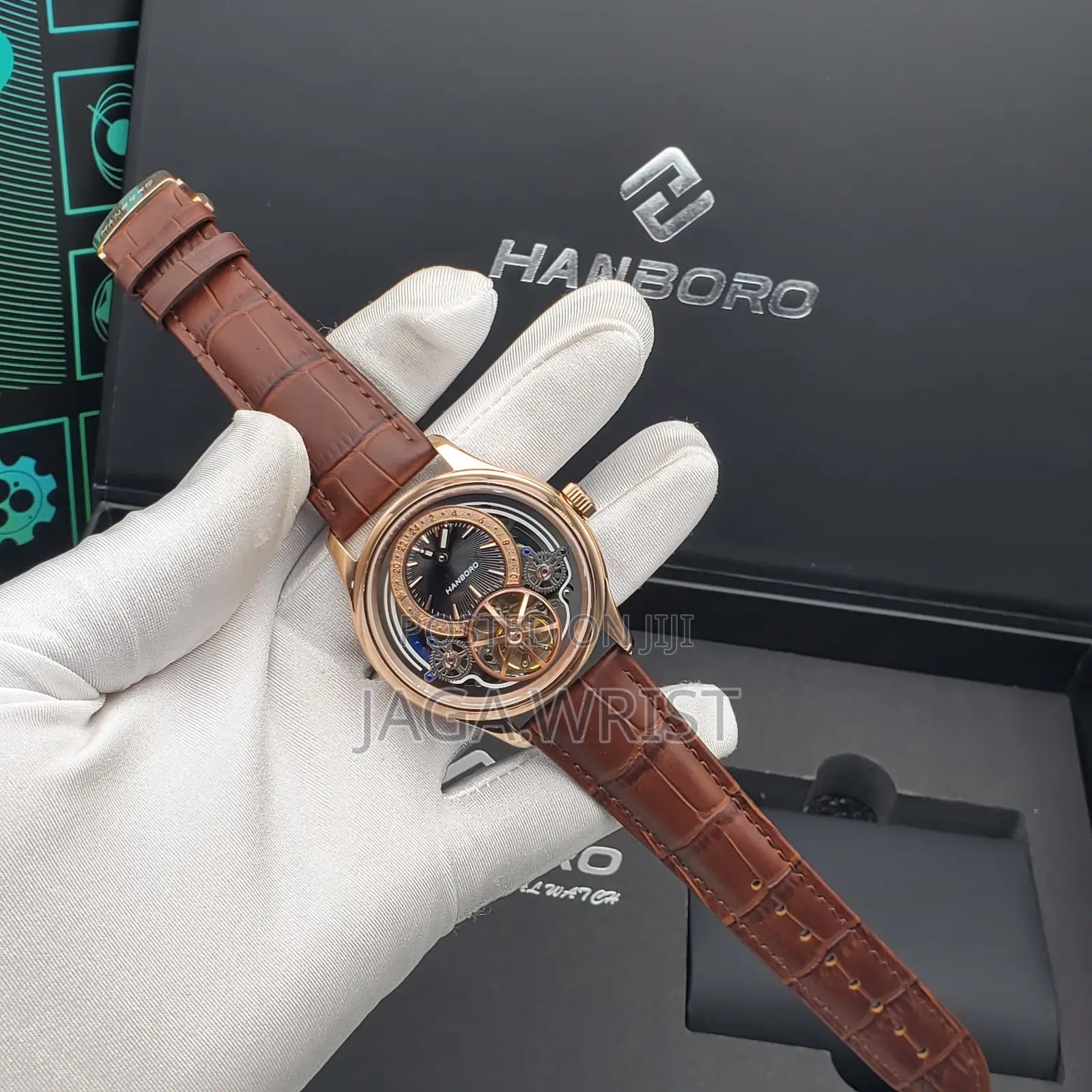 Hanboro Leather Skeleton Automatic Engine