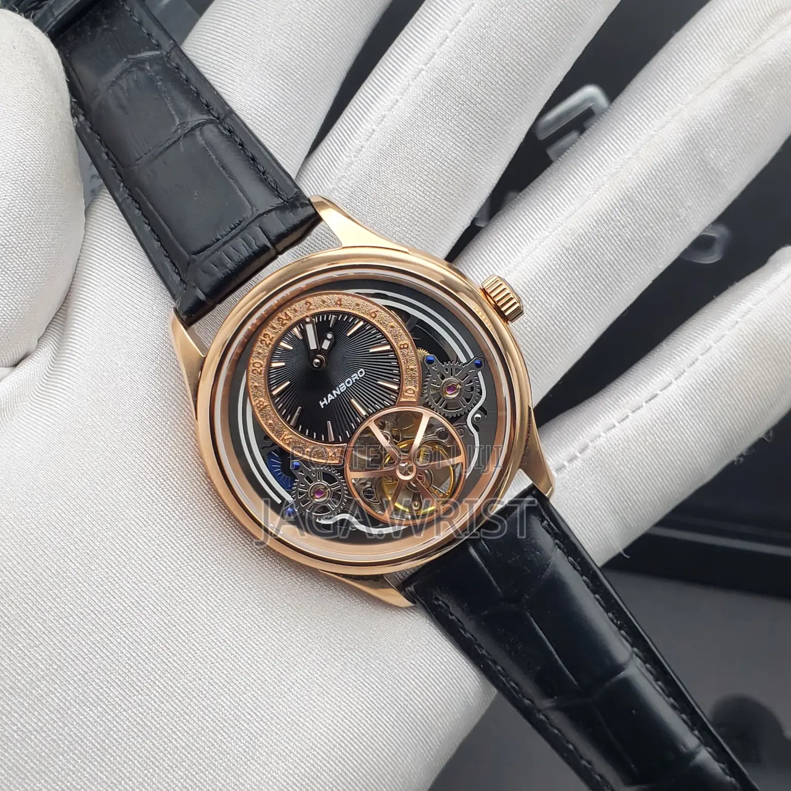 Hanboro Leather Skeleton Automatic Engine