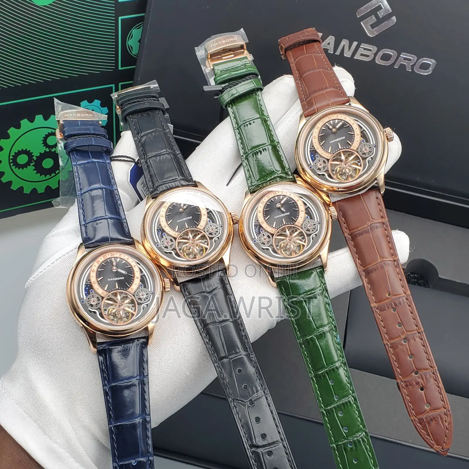 Hanboro Leather Skeleton Automatic Engine