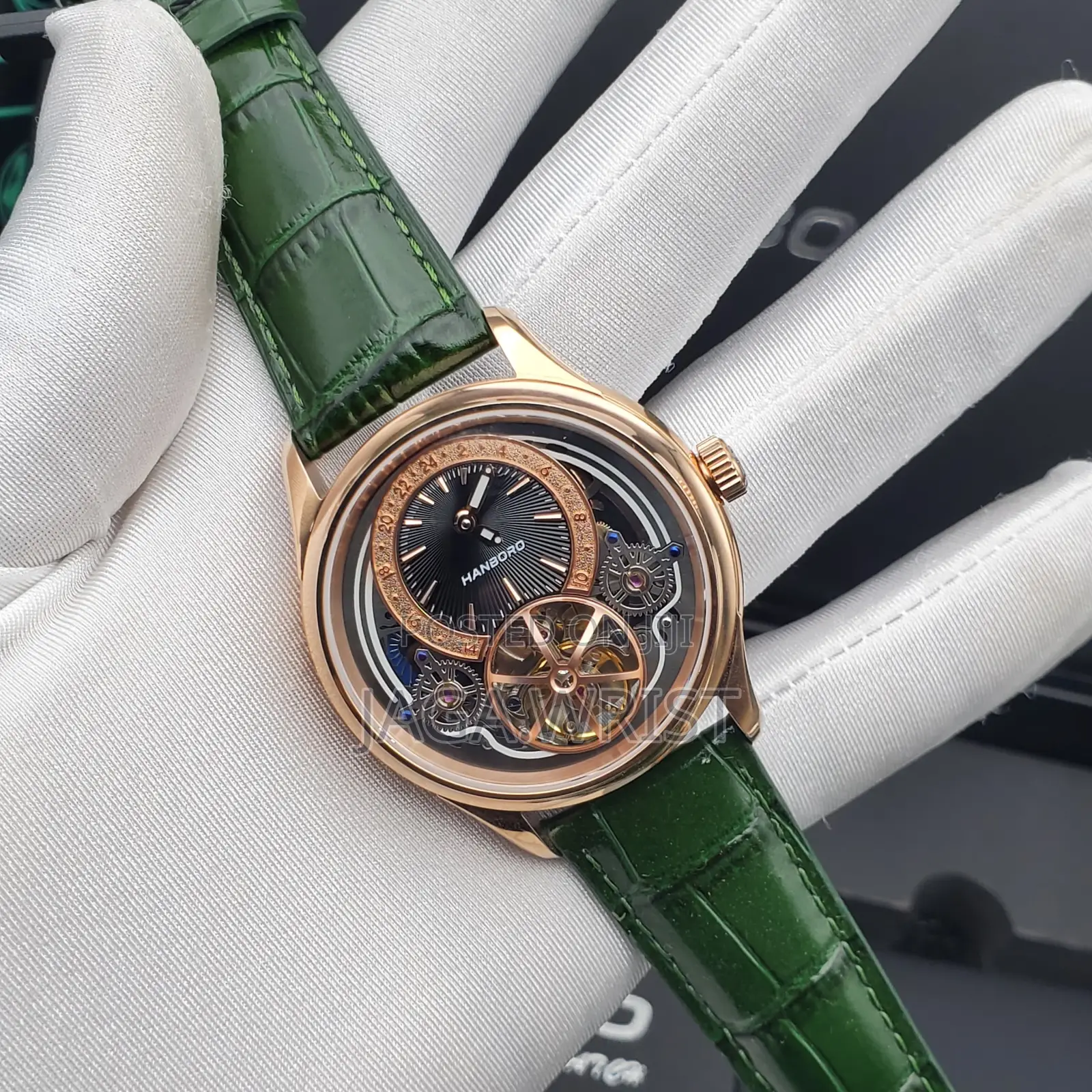 Hanboro Leather Skeleton Automatic Engine