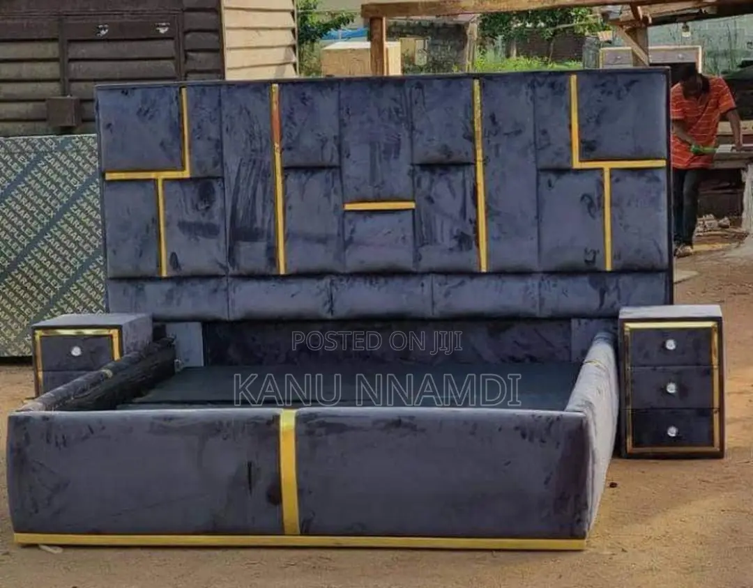 6by6 Bed Frame With Two Bedside Table
