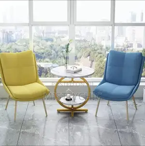 2 Tiers Metal Wooden Coffee Table Snack Tea Table