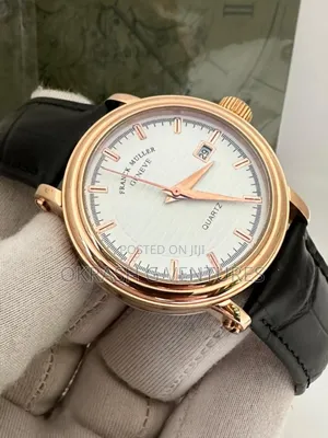 Photo - Franck Muller Rose Gold Leather Strap Watch for Unisex
