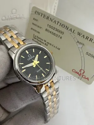 Omega Gold/Silver Chain Watch for Womens