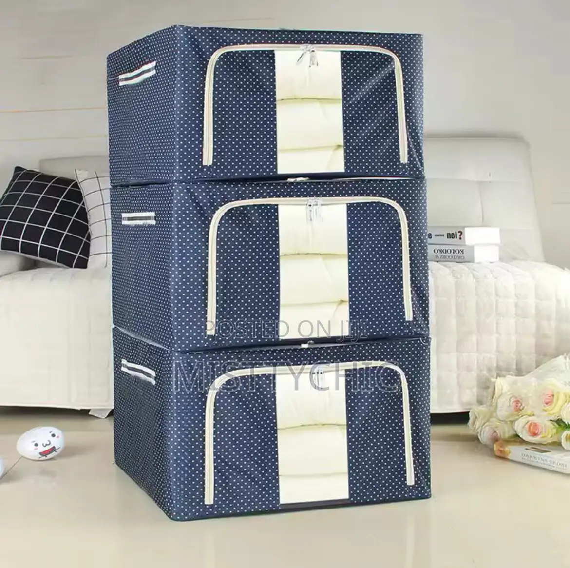66 Liters Stackable Storage Bag With Metal Frame
