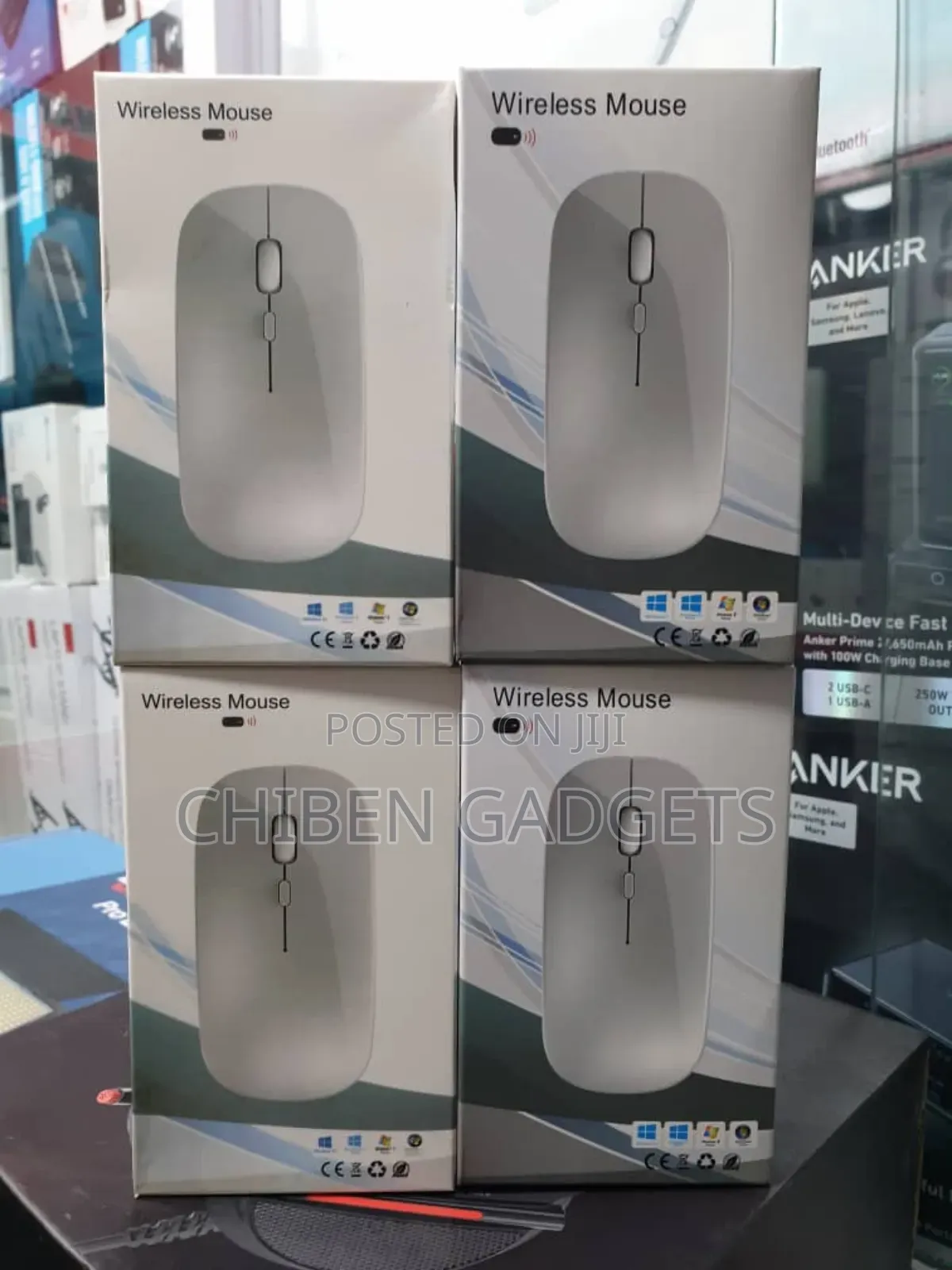 Wireless Rechargeable Mouse for Laptop, Led
