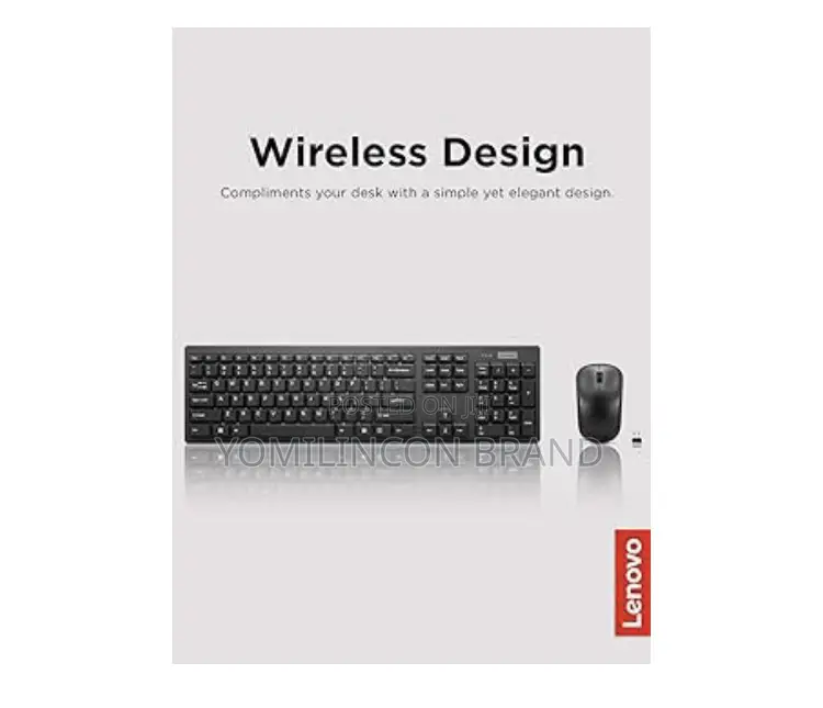 Lenovo 100 Wireless Keyboard and Mouse Combo – Cordless Set