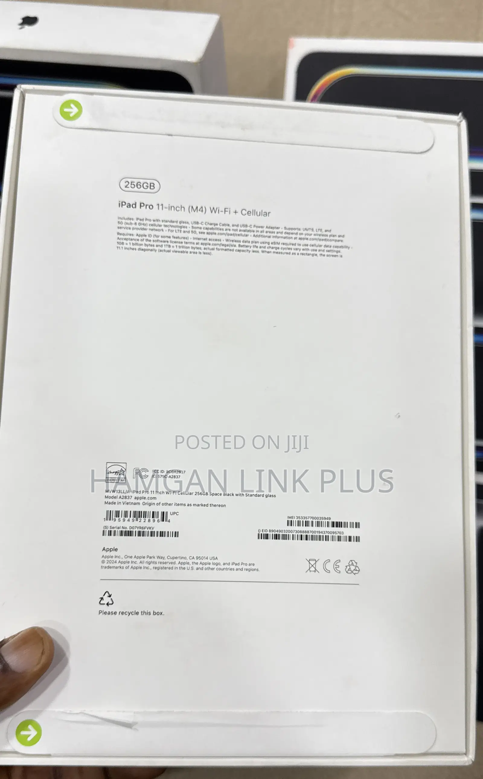 New Apple iPad Pro 11 (2024) 256 GB Black