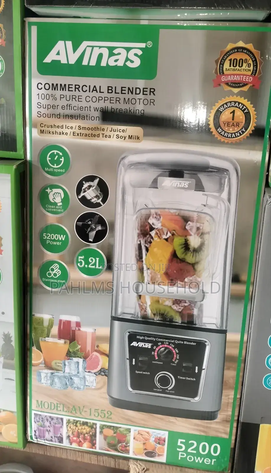 Avinas Commercial 5l Blender -5200w