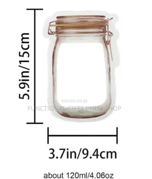 Reusable Mason Jar Zipper Food Storage Bag