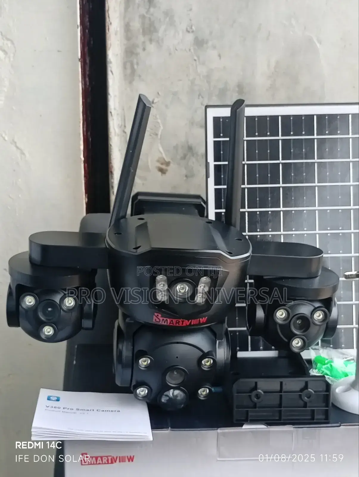 Solar Camera 3lens 3view Security Camera It Uses Sim Card