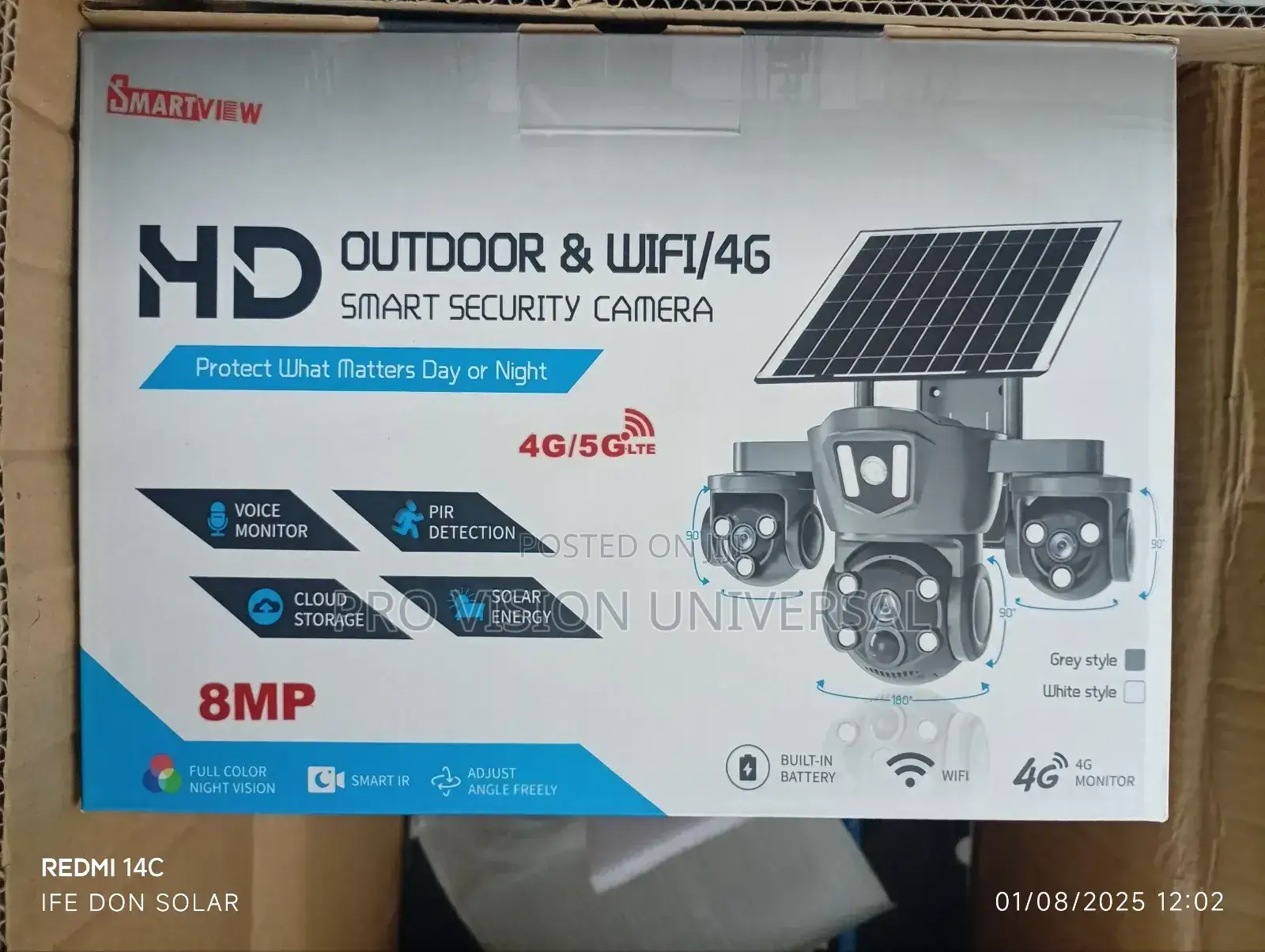 Solar Camera 3lens 3view Security Camera It Uses Sim Card