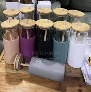 Mug With Bamboo Cover And Straw (Wholesales Only)