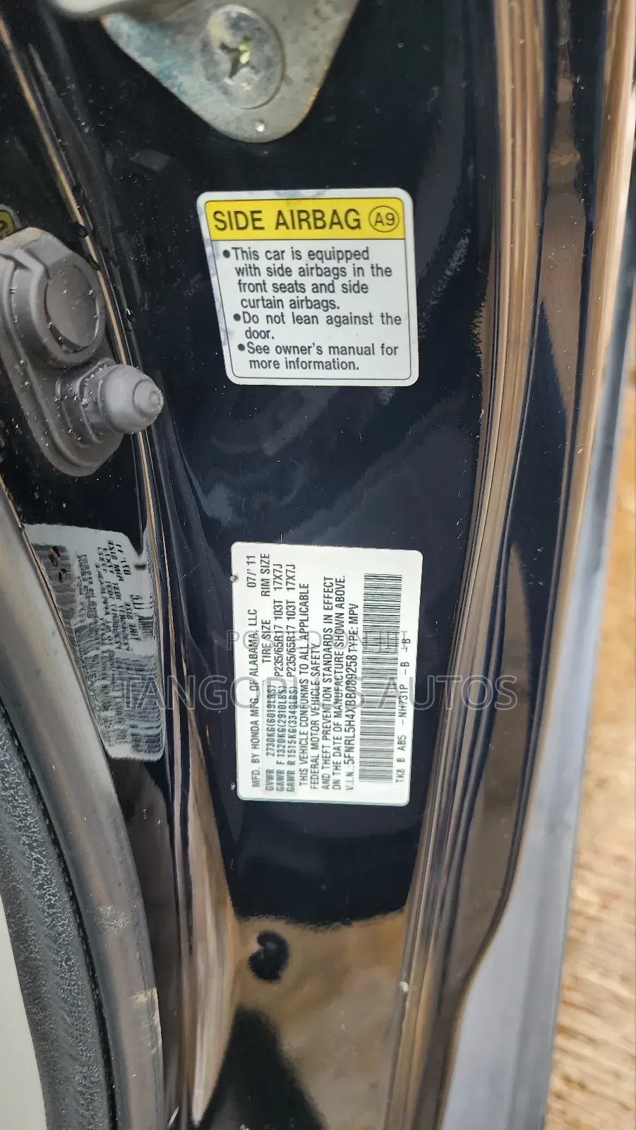 Honda Odyssey LX 2012 Black
