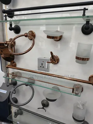 Rose Gold Complete Set of Bathroom Accessories