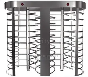 Two Lane Full Height Turnstiles With Biometric Fingerprint Gate