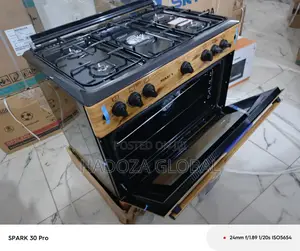 Tough Cooking Machine – Gas & Oven - 5 Burner Wood Finish