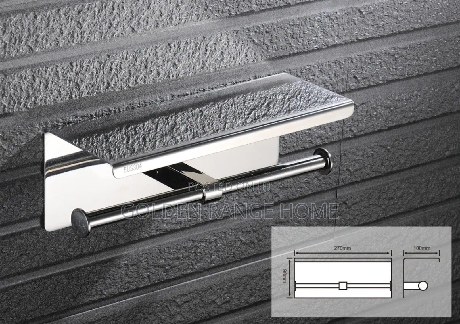 Chrome Double Tissue Holder