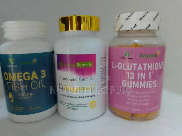 Omega 3 Fish Oil+Collagen+C +L-Glutathione 3 in 1 Gummies don siyarwa