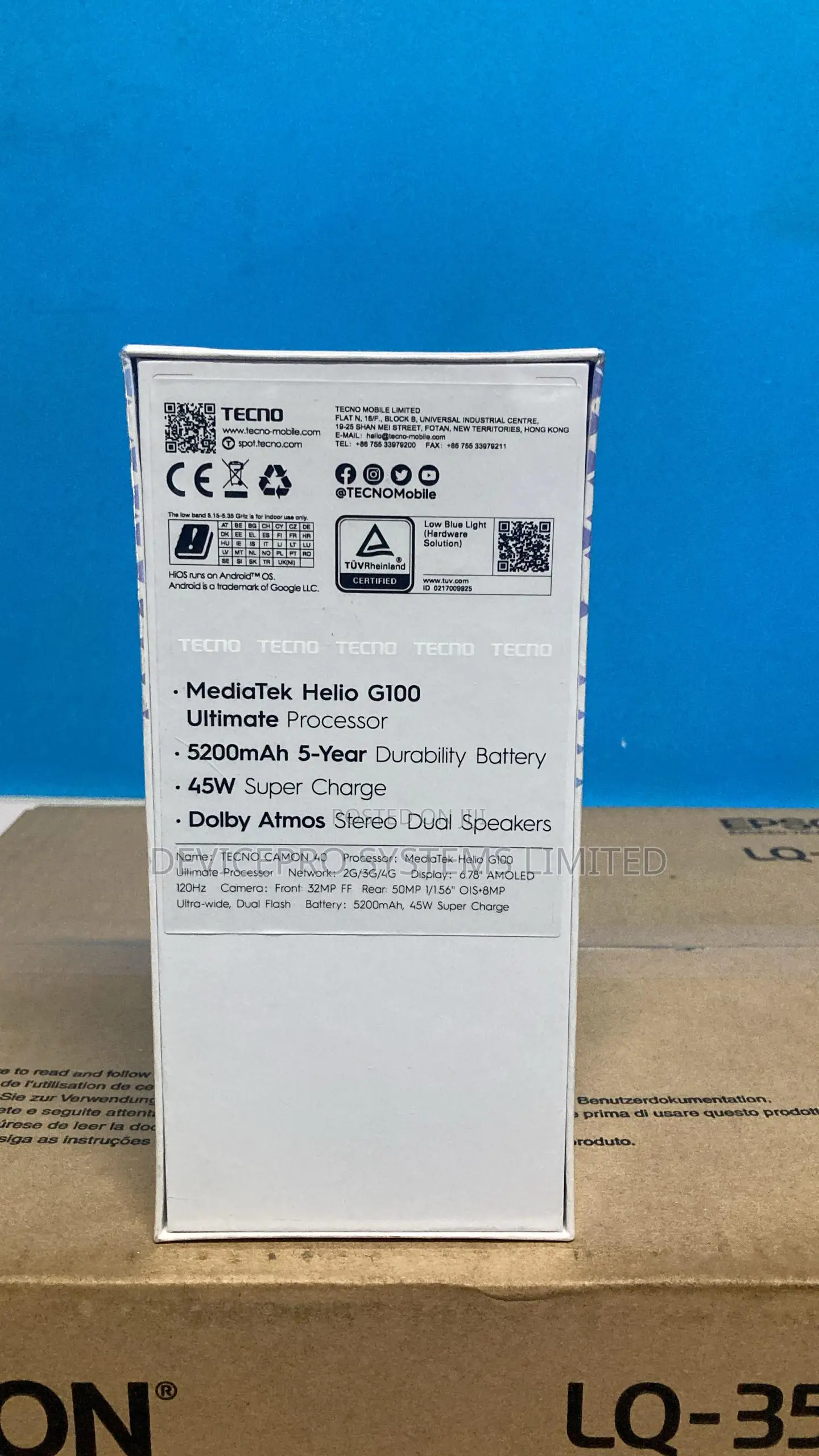 New Tecno Camon 40 128 GB Black