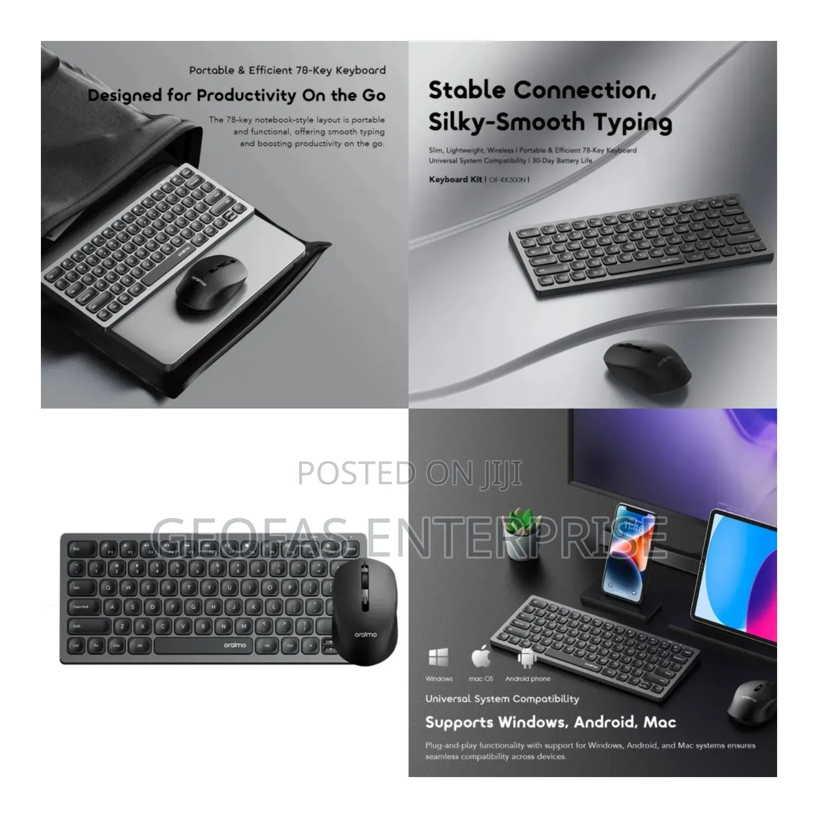 Oraimo Nimbletype Wireless Keyboard Mouse Kit