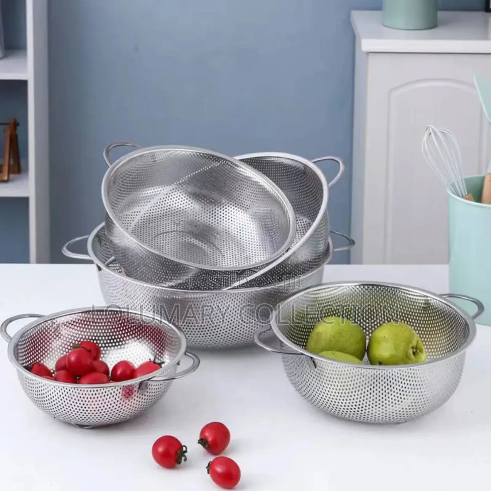 High-Quality 6pcs Stainless Steel Sieve Colander Set