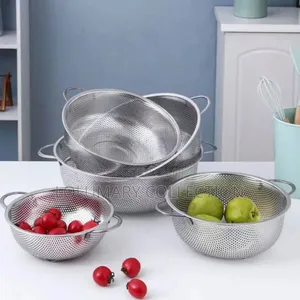 High-Quality 6pcs Stainless Steel Sieve Colander Set