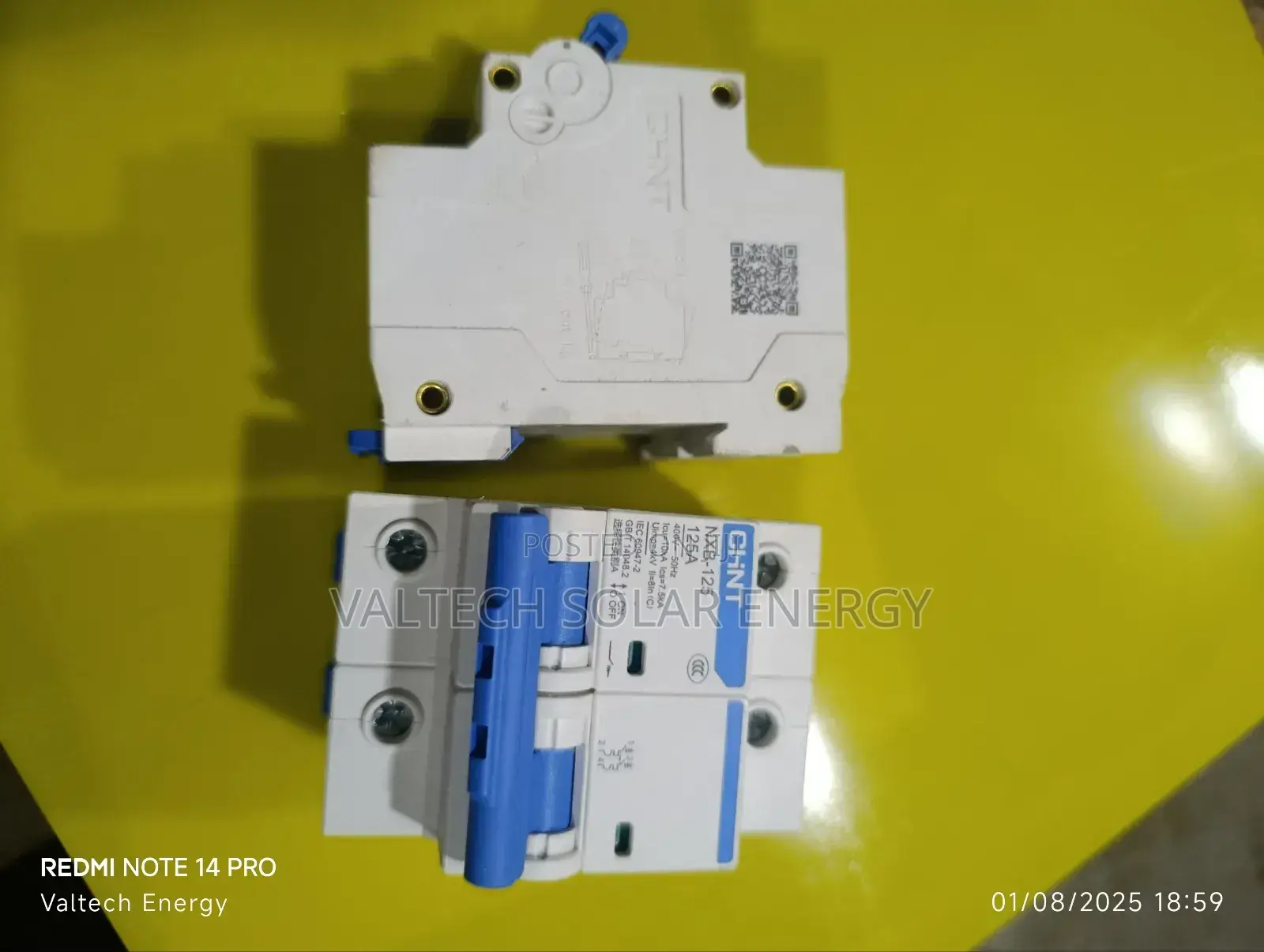 Original Chint 125a 2pole Dc Circuit Breaker