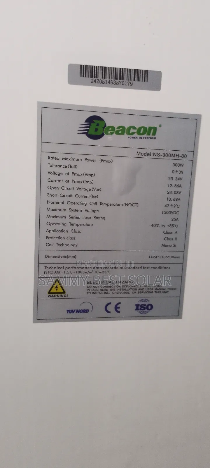 300watts Beacon Mono Solar Panels Very Much Available.