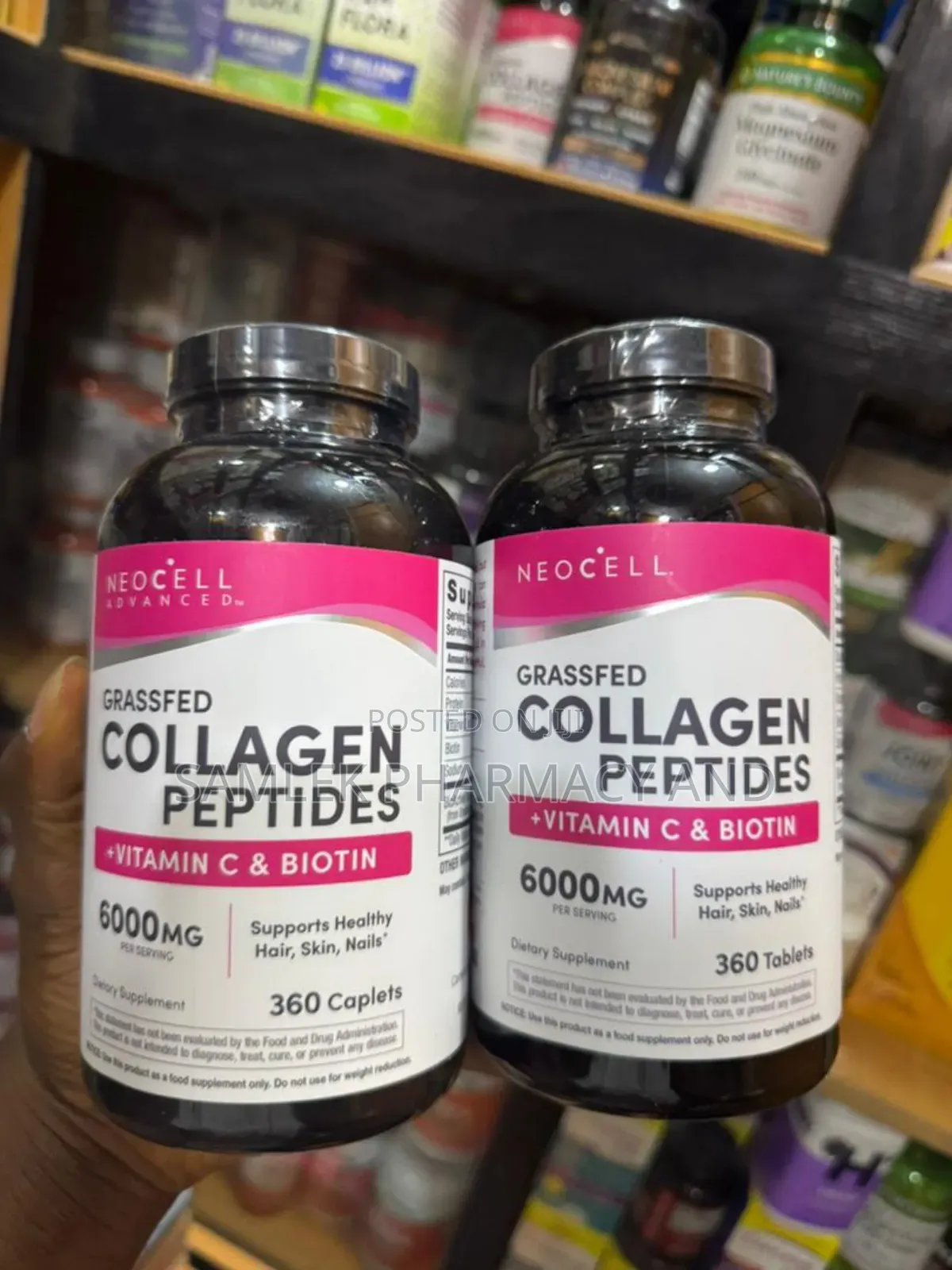 Neocell Grassfed Collagen Peptides Vit C & Biotin-360tablets
