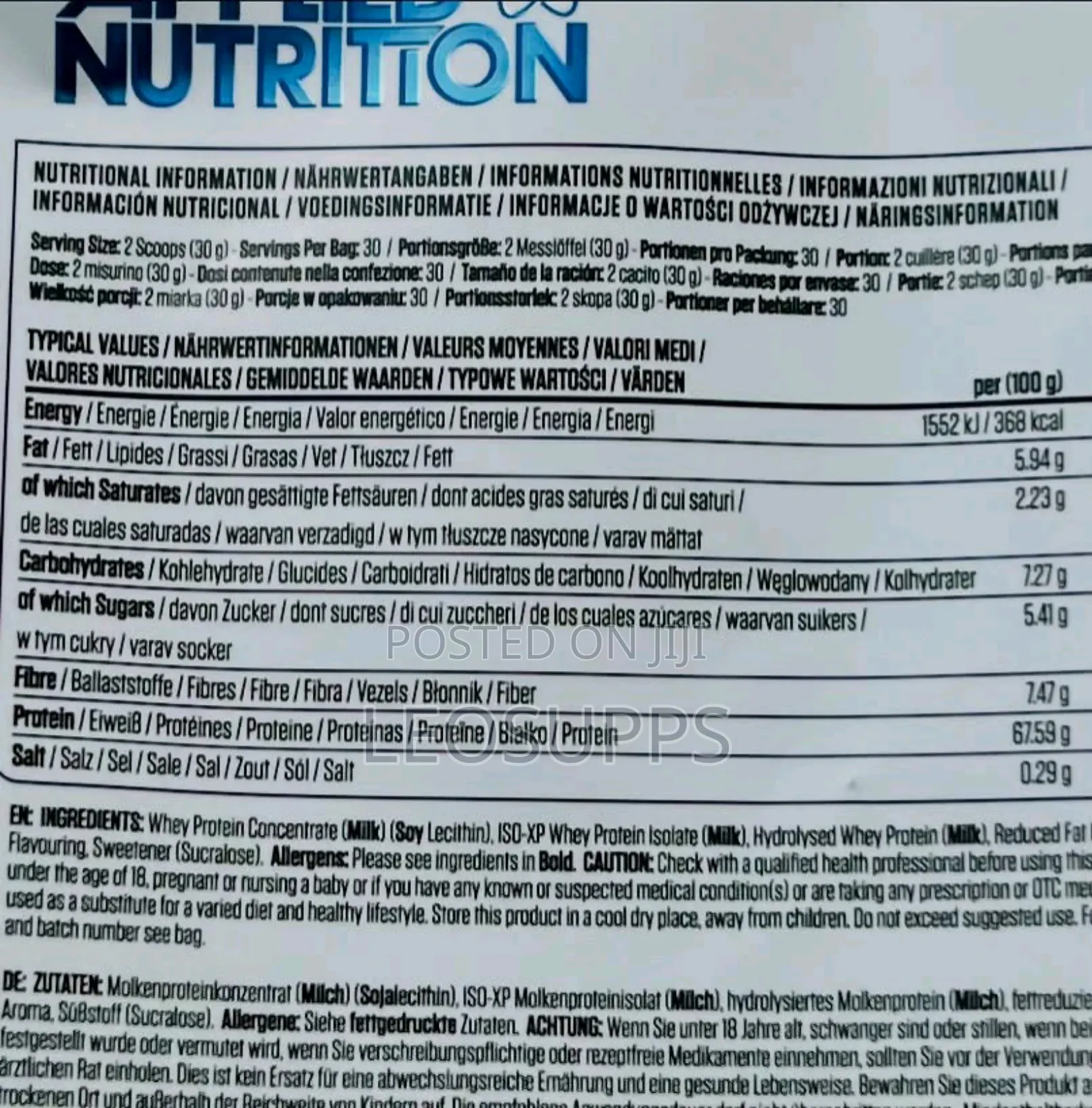 Applied Nutrition Critical Whey Protein 30servings