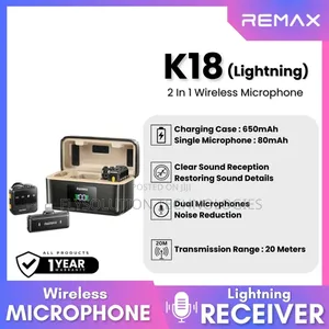 Microphone Lavalier Wireless for Mobile Lightning Remax