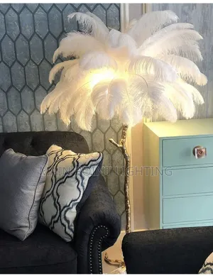 Ostrich Feather Floor Lamp