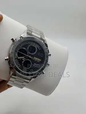 Triple Inspires Men's Bracelet Strap Wrist Watch Silver